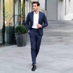 How to wear black shoes and blue pants with confidence