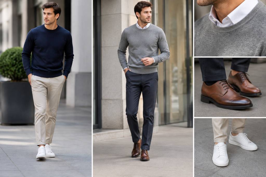 How to style altered sweaters with elevator shoes