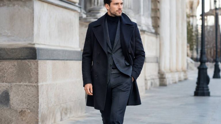Peacoat over blazer: how to style this classic layered look