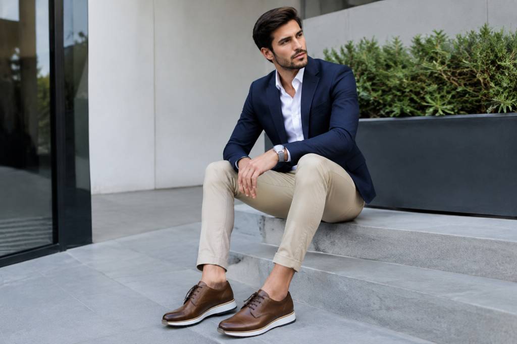 How to style an unbuttoned shirt collar for a taller, more confident look