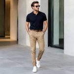 How to style cuffed creased khakis for a taller look
